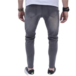 Pantalones Vaqueros Ajustados de Algodón/Spandex para Hombre, Diseño de Última Moda, Venta al Por Mayor, Suministro Directo de Fábrica, Baratos - Product Image 4