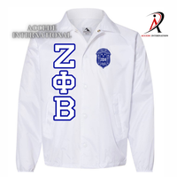 Blouson Bomber matelassé en satin pour femme Zeta Phi Beta avec lettres en sergé à paillettes, coupe-vent ZPB