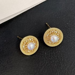 Boucles d'oreilles fines en argent pur de style rétro chinois, forme de cœur, nacre, bijoux à la mode et brillants - Product Image 5