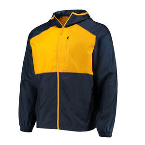 Veste coupe-vent à capuche pour homme, veste décontractée pour le printemps, veste unie avec fermeture éclair, veste en polyester coupe classique - Product Image 1