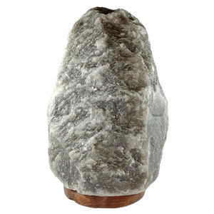 Lámpara de Sal del Himalaya OEM con Interruptor y Base de Madera, Lámpara de Mesa de Sal Gris Natural Tallada con Regulador de Intensidad, Venta al por Mayor - Product Image 2
