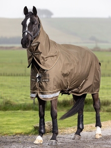 Couverture d'hiver imperméable pour chevaux, équestre, 1200D Ripstop, col haut, doublure polyester/nylon, toutes tailles - Product Image 1