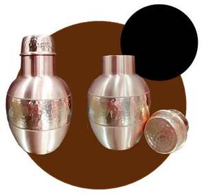 Carafe à eau en cuivre de style vintage avec couvercle et poignée, élégante carafe à eau en cuivre pour chambre à coucher avec verre - Product Image 4