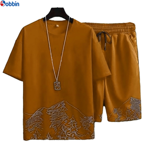 Conjunto de chándal unisex cómodo y transpirable con estampado 3D estilo urbano, camiseta oversize y pantalón corto para hombre - ¡Novedad! - Product Image 1