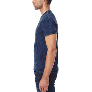 Men's Regular Fit Washed Cotton Jersey T-Shirt O-Neck Short Sleeve Solid Color Casual Style - Product Image 6