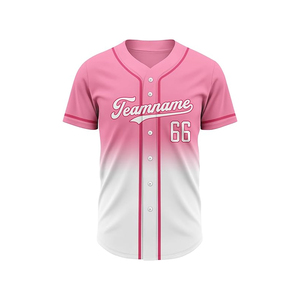 Camiseta de Béisbol Personalizada para Concientización sobre el Cáncer de Mama, con Nombre del Equipo en Rosa y Verde Azulado, Manga Corta, Poliéster que Absorbe la Humedad, Unisex para Adultos - Product Image 1
