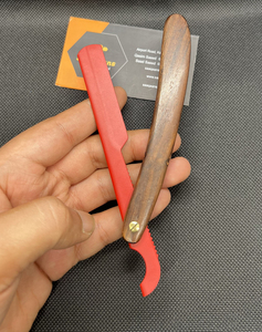 Saaqaans Enterprises - Navaja de Afeitar Profesional con Mango de Madera, Cuchilla de Acero Inoxidable Reemplazable, Personalizable - Product Image 3