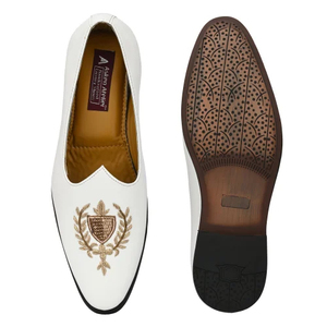 รองเท้าแต่งงานผู้ชายดีไซน์ใหม่ Asken Atelier รุ่น Nagra แบบเปิดนิ้วเท้า หนังนิ่ม ปักลาย สวยงามทันสมัย - Product Image 3