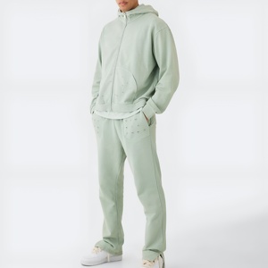 Wholesale Custom Plus Size 100% Cotton Sportswear Set <b>Oversized</b> Fleece Hoodie <b>Jogger</b> Winter Breathable Printed Solid Quick Dry - Product Image 2