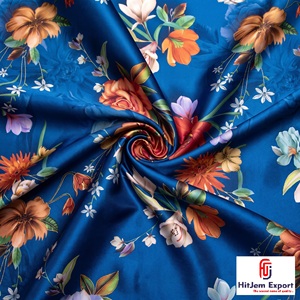 Printed Japan Satin Fabric Custom Textile Supplier Premium Apparel Material Wholesale Export - Product Image 5