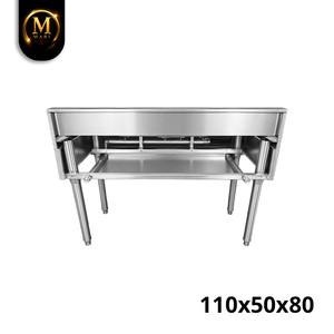 Estufa de Gas de Acero Inoxidable de Alta Resistencia con 3 Quemadores Abiertos para Cocina Comercial, Restaurante y Catering - Product Image 2