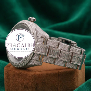 Proveedor Mayorista de Relojes de Lujo para Hombre, Relojes Completamente Incrustados con Moissanita, Pueden Pasar el Test de Pureza, Relojes de Alta Gama - Product Image 3