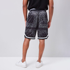 Pantalones Cortos Bermuda para Hombre con Estampado Paisley, Cintura Media, Cordón Ajustable, Estilo Casual, Tela de Poliéster Transpirable, con Bolsillos y Detalle de Ribete Blanco - Product Image 6