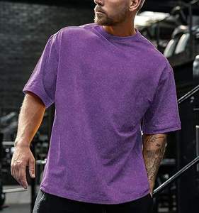 Best Selling Sport Wear Men T-Shirt Crew Neck Casual Wholesale Good Quality Summer Clothes Fitness Men T-Shirt Acid Washed - Product Image 4