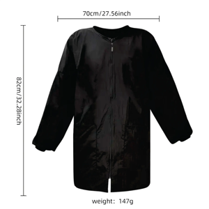Veste de barbier unisexe professionnelle, couleur personnalisée, manches longues, 2 poches, fermeture éclair unidirectionnelle, polyester/nylon, haute qualité - Product Image 4