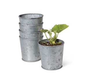 Square Shape Galvanized Metal Planter <b>Container</b> for Garden Flower Planters Outdoor Decorative Use Rustic Style Durable Finish - Product Image 2