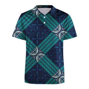 Chemises Polo Hawaïennes à Imprimé Floral Personnalisé Samoa, Chemises de Plage Tendance, Vente en Gros, Hauts Polynésiens pour Hommes - Product Image 2
