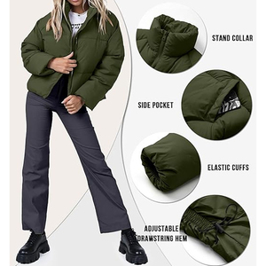 Vestes matelassées unisexes en gros, imperméables, respirantes, en nylon réversible, écologiques, épaisses, pour l'hiver, à bas prix, très vendues pour femmes - Product Image 4