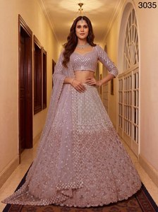 AARIKA Lehenga en tulle épais de qualité supérieure, broderie de designer, sequins, travail Zari, avec Blouse, Dupatta et Cancan, tenue ethnique pour mariages et fêtes, livraison rapide - Product Image 3