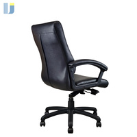 Chaise de bureau pivotante ergonomique moderne à dossier mi-haut en cuir, réglable en hauteur, avec mécanisme d'inclinaison aux genoux