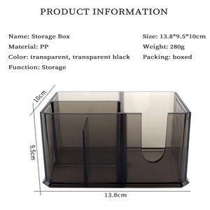 IKZARSA Boîte de rangement professionnelle transparente en plastique ABS marron durable, organisateur d'outils de coiffure, porte-ciseaux et peignes - Product Image 2