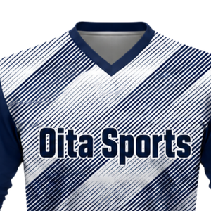 Uniforme de Voleibol Sublimado Azul Marino y Blanco para Hombre, Jersey de Manga Larga, Pantalones Cortos, Ropa Deportiva de Alto Rendimiento, Ropa para Competencia de Equipo - Product Image 4