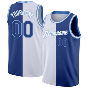 Maillots de basket-ball OEM les plus vendus, bleu et blanc, séchage rapide, maillot de basket-ball pour hommes, vente en gros, vêtements de sport réversibles par sublimation - Product Image 1