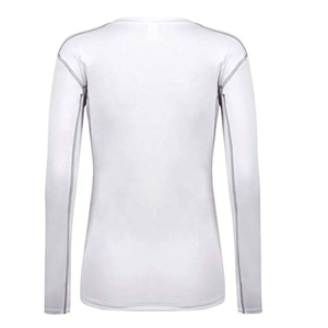 Camisetas de Compresión de Manga Larga 100% Algodón para Mujer, Tallas Grandes, Casuales, Deportivas, para Correr, Entrenamiento, con Botones - Product Image 3