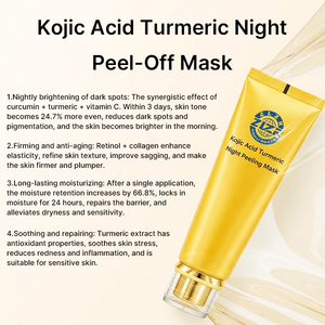 Kojic Acid Turmeric Peel Off <b>Mask</b> Brightening Dark Spot Corrector Night <b>Sleeping</b> <b>Mask</b> Sensitive Skin - Product Image 4