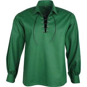 Camisa Ghillie Jacobita Escocesa para Hombre 2026, Manga Larga, Antiarrugas, con Cordones, Traje de Kilt de las Tierras Altas, Proveedor Mayorista de Exportación - Product Image 1