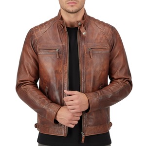 Veste en cuir de haute qualité pour hommes, très élégante et stylée - Product Image 2