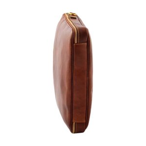 Wholesale Custom Brown Leather Laptop Briefcase with Premium Stitching & Professional Business Look Manufacturer Supplier - Product Image 2