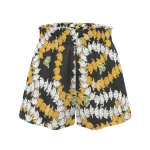 Pantalones Cortos Deportivos de Cintura Alta para Mujer, con Estampado de Hojas de Maile, Personalizados Bajo Demanda, para Verano - Product Image 6