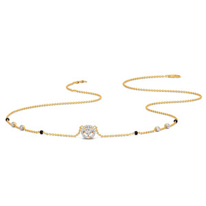 Collar con Cadena y Centro de Diamantes en Halo Triple Concéntrico - Product Image 2