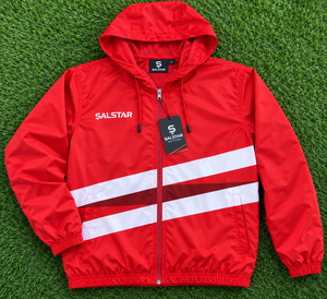 Custom <b>Men</b>’s Windbreaker Red <b>Jacket</b> Set Lightweight Hooded <b>Running</b> Sportswear Sublimation Training Jogging Tracksuit OEM - Product Image 6