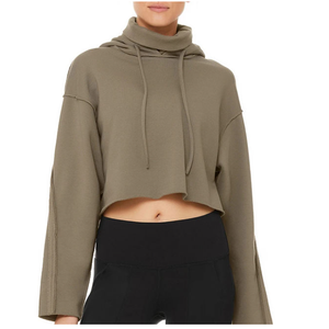 Sudadera con Capucha Corta de Invierno, Doble Capa, Tejido Grueso Antipilling, 220g, Spandex/Poliéster, Transpirable, de Secado Rápido, Forrada - Product Image 4