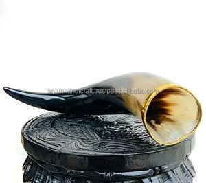 ถังเบียร์สไตล์ KOI ถ้วยแก้วรูปควายแกะสลักแบบไวกิ้งเป็นมิตรต่อสิ่งแวดล้อมงานทำมือทำจากอาเกตธรรมชาติ - Product Image 2