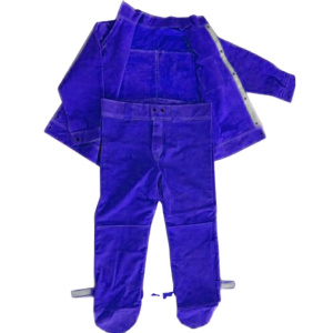 Cowhide Split Leather Level a Protection Fire Resistant Welder <b>Jacket</b> with 500C-1000C Heat Resistance for Restaurant <b>Workers</b> - Product Image 6