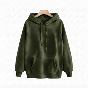 Sudadera con Capucha Verde Oliva, Tejida y Bordada con Logotipo Personalizado, Transpirable, de Secado Rápido, de Algodón, Informal, para Invierno - Product Image 1