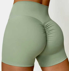 Ensemble de yoga sans couture pour femmes, soutien-gorge contrastant et short, leggings OEMODM taille haute en Spandex/Modal 220g - Product Image 6