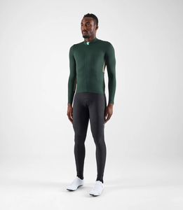 Maillot de Ciclismo Personalizado Verde Oscuro Ligero Unisex de Manga Larga con Cremallera Completa y Malla Transpirable para Ciclismo de Carretera y Equipos de Carreras - Product Image 2