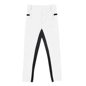 Pantalones de equitación de talle alto para mujer, color liso, corte ajustado con bolsillos para teléfono, agarre completo en el asiento, gris - Product Image 6