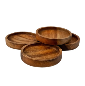 Wood Wine Bottle Coaster Restaurant Wood Wine Bottle Coaster Round Shape Wine Cooler Coaster for Party Use - Product Image 3