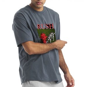 T-shirt vintage vierge de haute qualité 100 % coton épais avec impression DTG et broderie personnalisée - Product Image 3