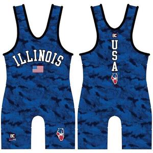 Maillot de compression de lutte sans manches unisexe en polyester avec impression par sublimation et motif lettres – Vêtement de fitness ajusté - Product Image 4