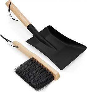 Stainless Steel Scoop <b>with</b> <b>Long</b> Wooden Grip <b>Handle</b> Metal Shovel for Outdoor <b>Cleaning</b> - Product Image 3