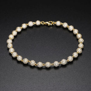 สร้อยข้อมือทองคำแท้ 18K ประดับเพชรทรงกลมเจียระไนแบบบริลเลียนท์ ดีไซน์หรูหรา เหมาะสำหรับทุกเพศทุกวัย สวมใส่ได้ทุกวัน - Product Image 2