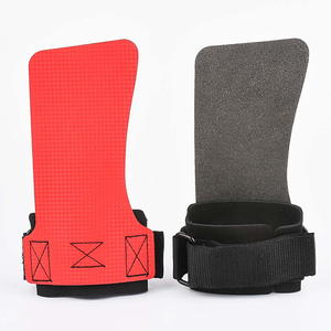 Poignées de paume réglables en néoprène jaunes avec sangle de maintien noire pour l'exercice, en cuir réglable - Product Image 4