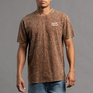 T-shirt pour homme en coton 100% avec effet délavé, de haute qualité, séchage rapide, léger, style décontracté, style urbain, mode moderne - Product Image 5