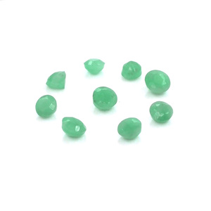 Émeraudes zambiennes naturelles, rondes calibrées de 5 mm, pierres précieuses facettées naturelles, prêtes à l'emploi pour la création de bijoux. - Product Image 4